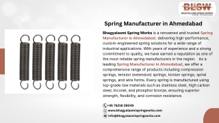 Spring Manufacturer in Ahmedabad