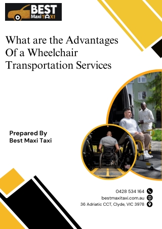 What are the Advantages Of a Wheelchair Transportation Services