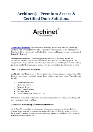 Fire rated door hardware