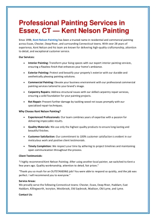 Professional Painting Services in Essex