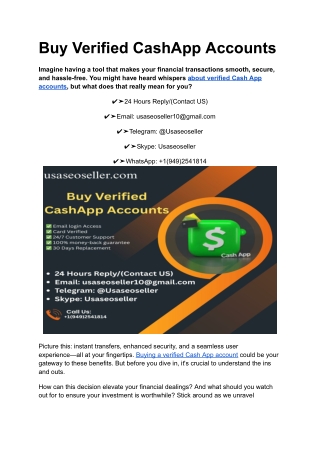 Buy Verified CashApp Accounts