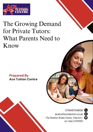 The Growing Demand for Private Tutors: What Parents Need to Know