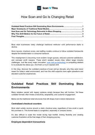 How Scan and Go Is Changing Retail