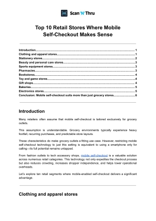 Top 10 Retail Stores Where Mobile Self-Checkout Makes Sense