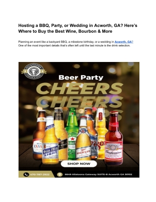 HOSTING A BBQ,PARTY OR WEDDING,WE HAVE GOT THE DRINKS COVERED