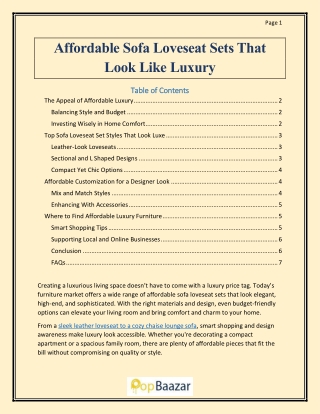 Affordable Sofa Loveseat Sets That Look Like Luxury