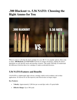 .300 Blackout vs 5.56 NATO Choosing the Right Ammo for You