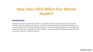 How Does OCD Affect Our Mental Health