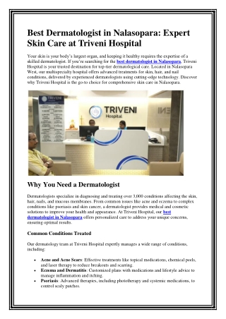 Best Dermatologist in Nalasopara