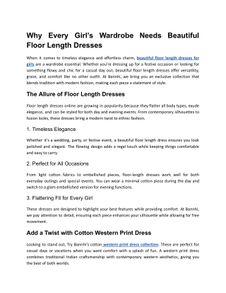 Why Every Girl’s Wardrobe Needs Beautiful Floor Length Dresses