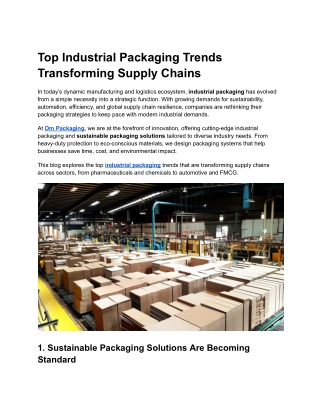 Industrial Packaging