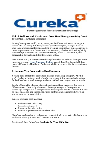 Buy preventive healthcare products online