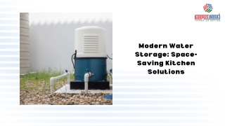 Modern Water Storage Space-Saving Kitchen Solutions