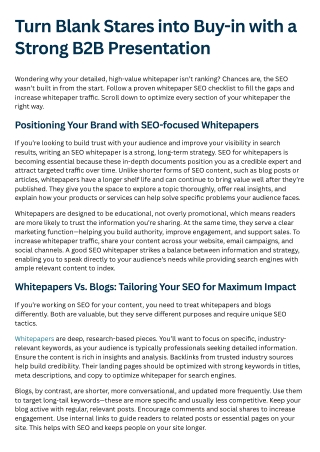 SEO-focused Whitepapers