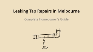 Leaking Tap Repairs in Melbourne