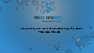 Siddhiinfosoft App like Udemy