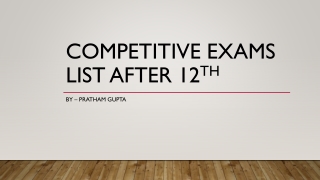 Competitive exams list after 12th