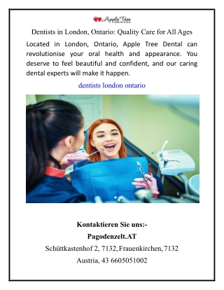 Dentists in London, Ontario Quality Care for All Ages