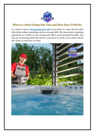 What Is a Heat Pump Hot Tub and How Does It Work?