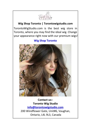 Wig Shop Toronto Torontowigstudio.com