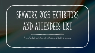 Seawork 2025 Exhibitors List & Attendees Directory – Maritime Contacts