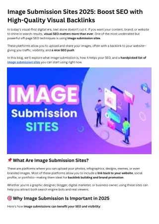 Image Submission Sites