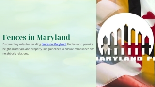 Fences in Maryland