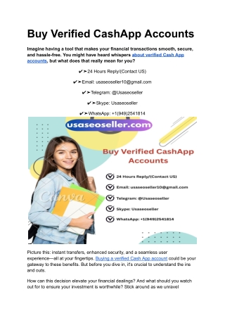 Buy Verified CashApp Accounts