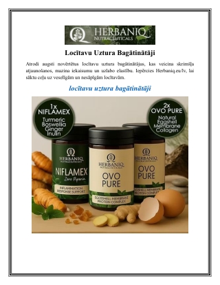 Locītavu Uztura Bagātinātāji