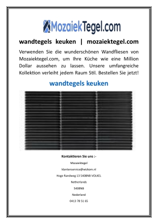 wandtegels keuken  mozaiektegel.com