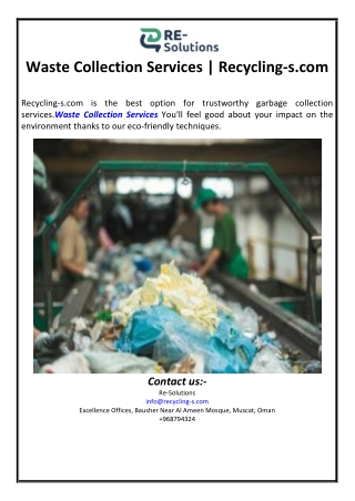 Waste Collection Services | Recycling-s.com