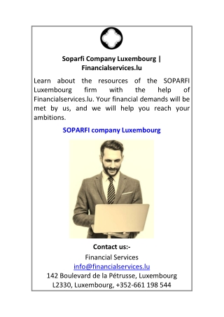 Soparfi Company Luxembourg Financialservices.lu