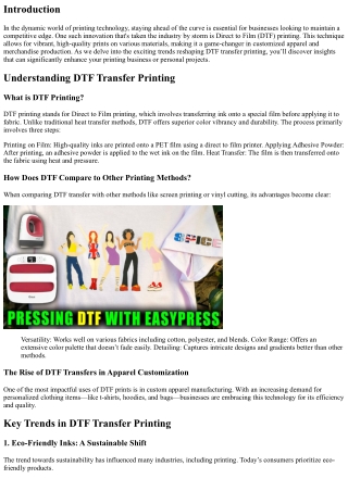 “DTF Transfer Printing Trends You Can’t Afford to Ignore”