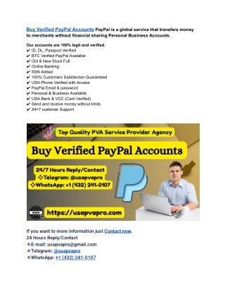Top Trustable Sites to Buy Verified PayPal Accounts