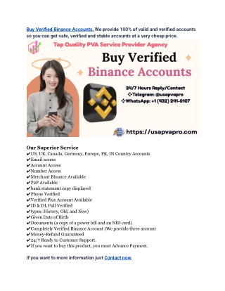 Top 3 Trustable Marketplace to Buy Verified Binance Accounts