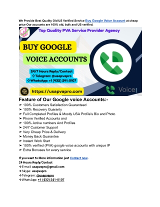 Top 3 Sites to Buy Google Voice Accounts In Complete Guide