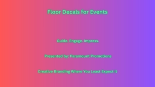 Floor Decals for Events