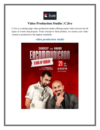 Video Production Studio C.live