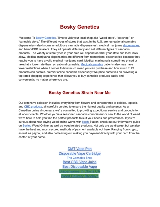 Bosky Genetics
