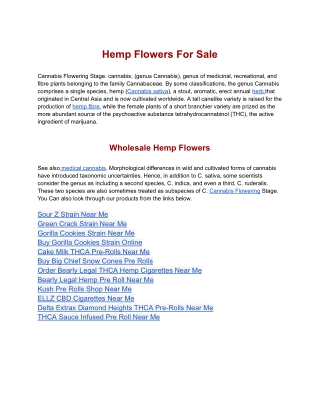 Cannabis Flowering Stage