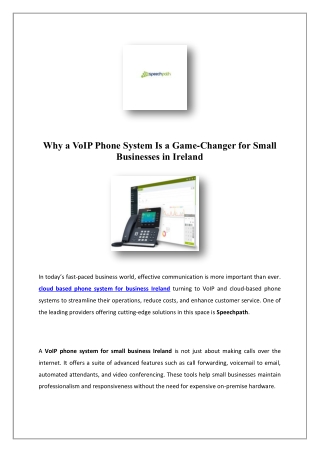 Cloud Telephone System | Speechpath
