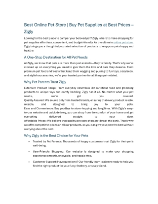 Best Online Pet Store Buy Pet Supplies at Best Prices Zigly