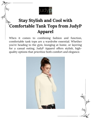 Comfortable Tank Tops for Everyday Use