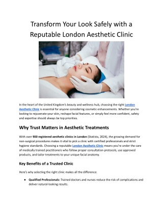 London Aesthetic Clinic