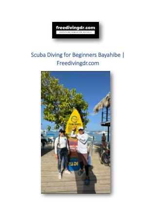 Scuba Diving for Beginners Bayahibe | Freedivingdr.com