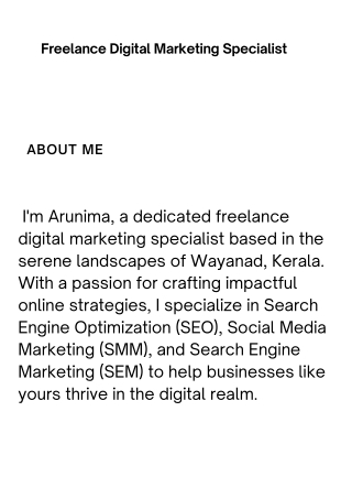 Freelance Digital Marketing Specialist
