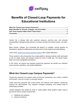 Benefits of Closed-Loop Payments for Educational Institutions