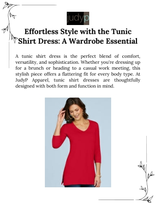Stylish Tunic Shirt Dress for Versatile Looks
