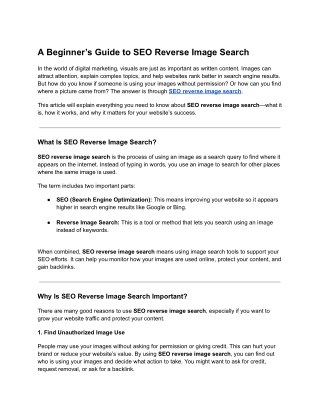 SEO reverse image search