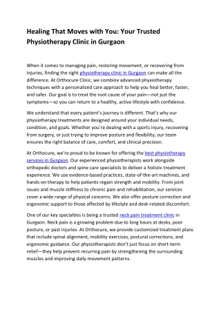 Healing That Moves with You